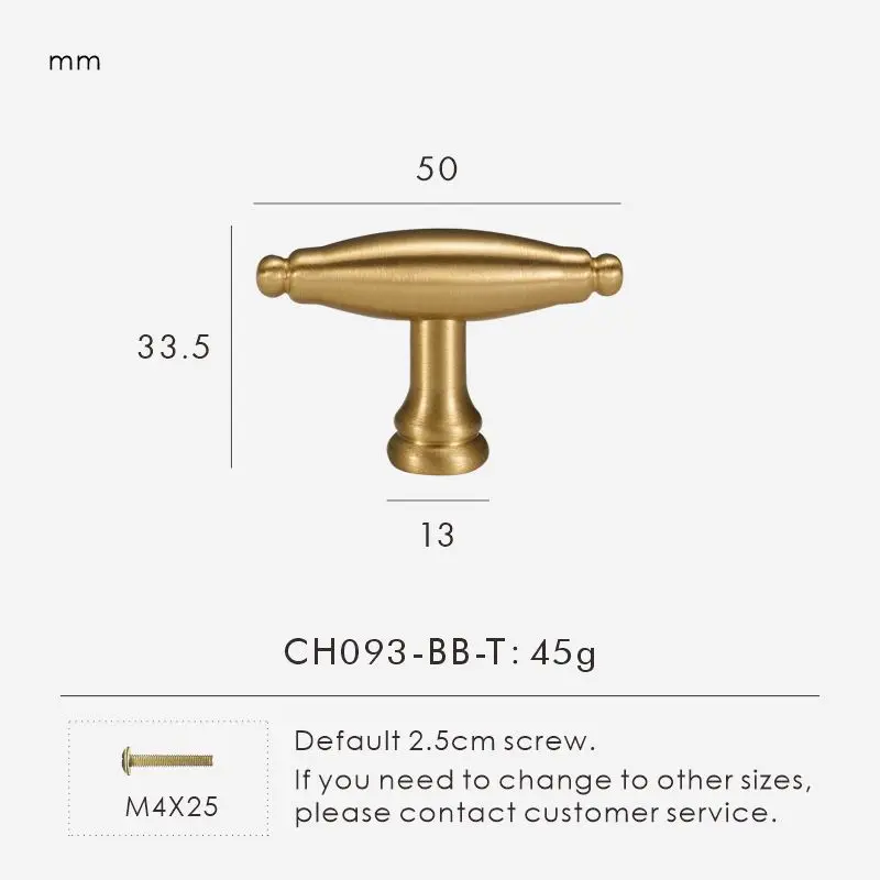 

Ручки для шкафов NURLIN латунные матовые золотые