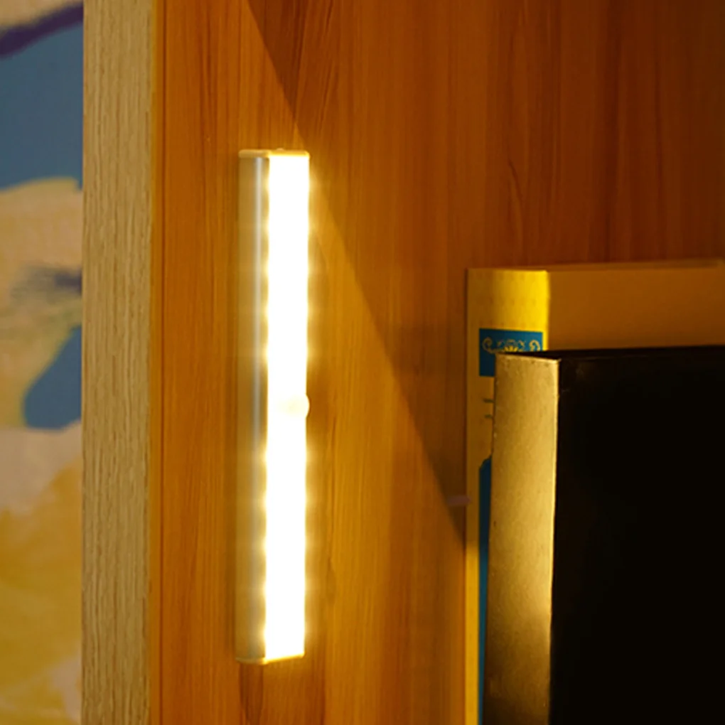 

10 24 LEDs Under Cabinet Night Light Motion Sensor Closet Light Kitchen Bedroom Lighting Wall Lamp With Magnetic Strip
