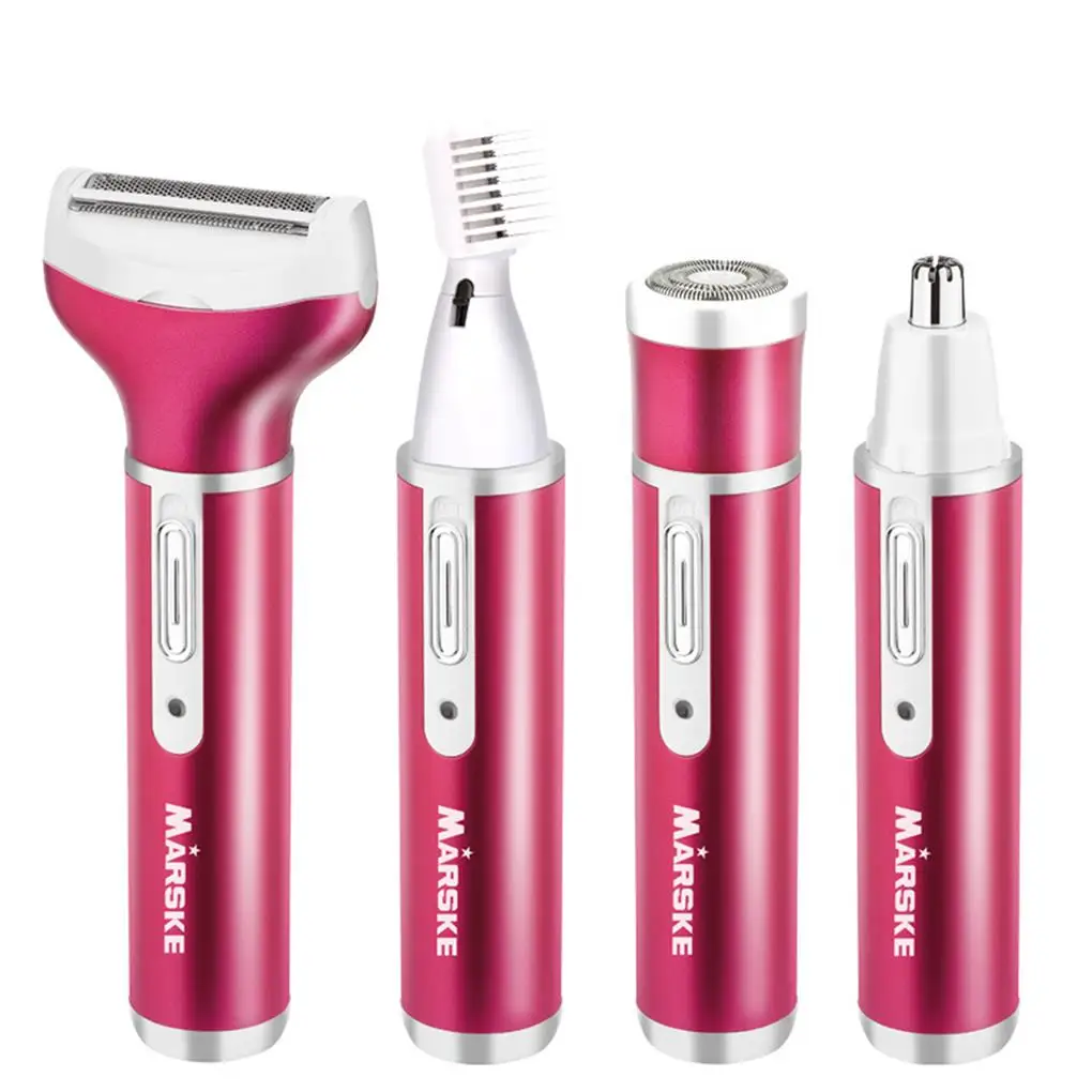 

Trimmer Electric Women Shaver 4 in 1 Multi-function Electric Hair Shaver Nose Hair Trimmer Kit Fuchsia