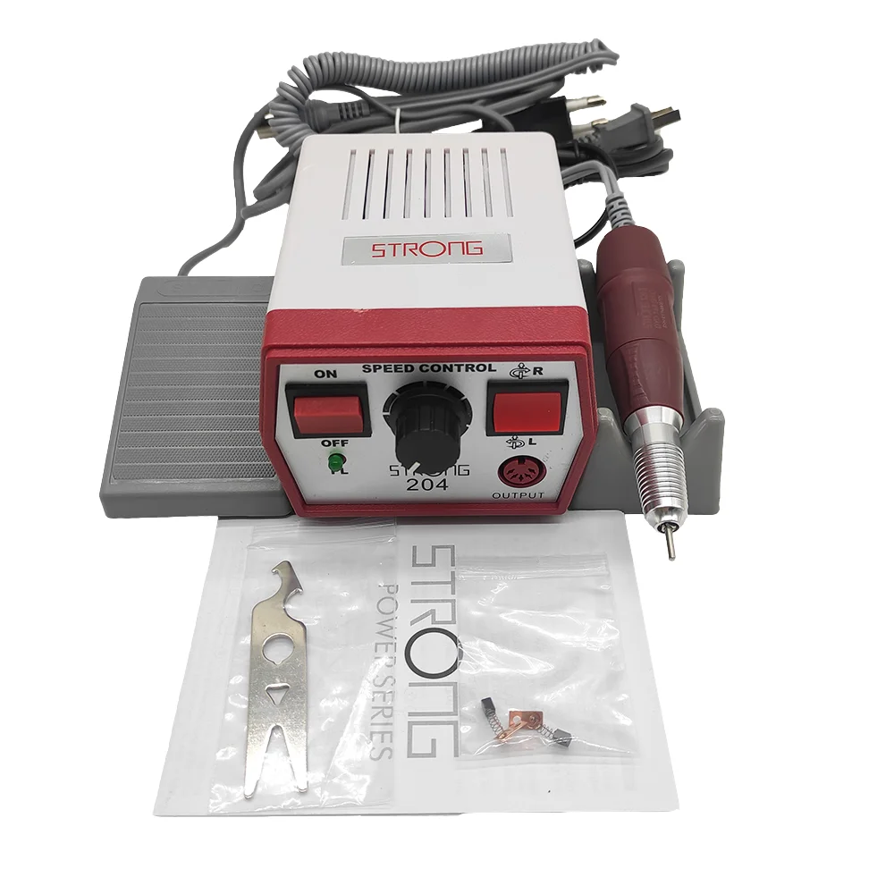 

65 Вт Мощный 204 микро хост для нейл-арта мощная 120II 35K электрическая дрель для ногтей аксессуары и инструменты для дизайна ногтей