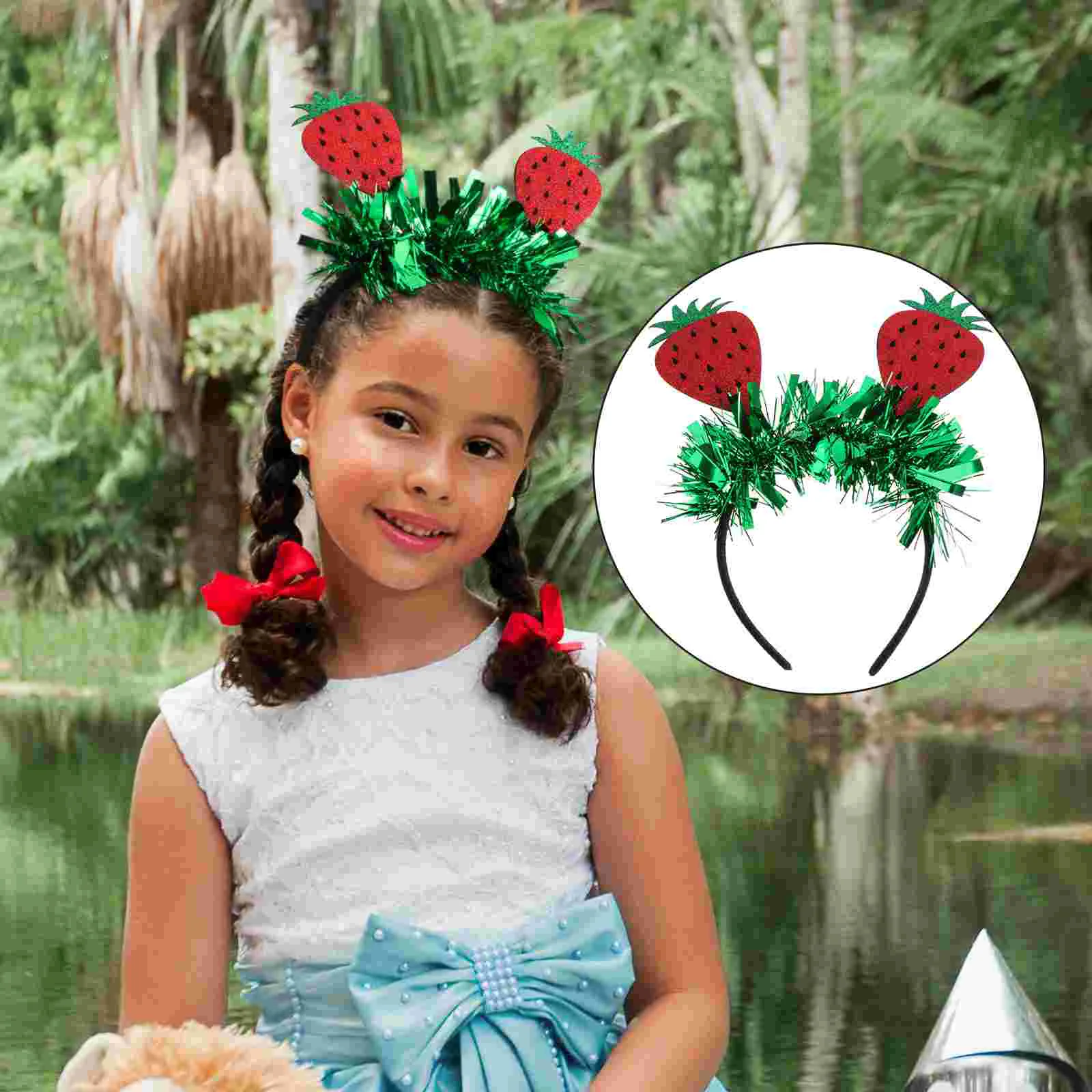 

Strawberry Headband Springing Hair Hoop Party Festival Headdress Decorative Adornment Accessories