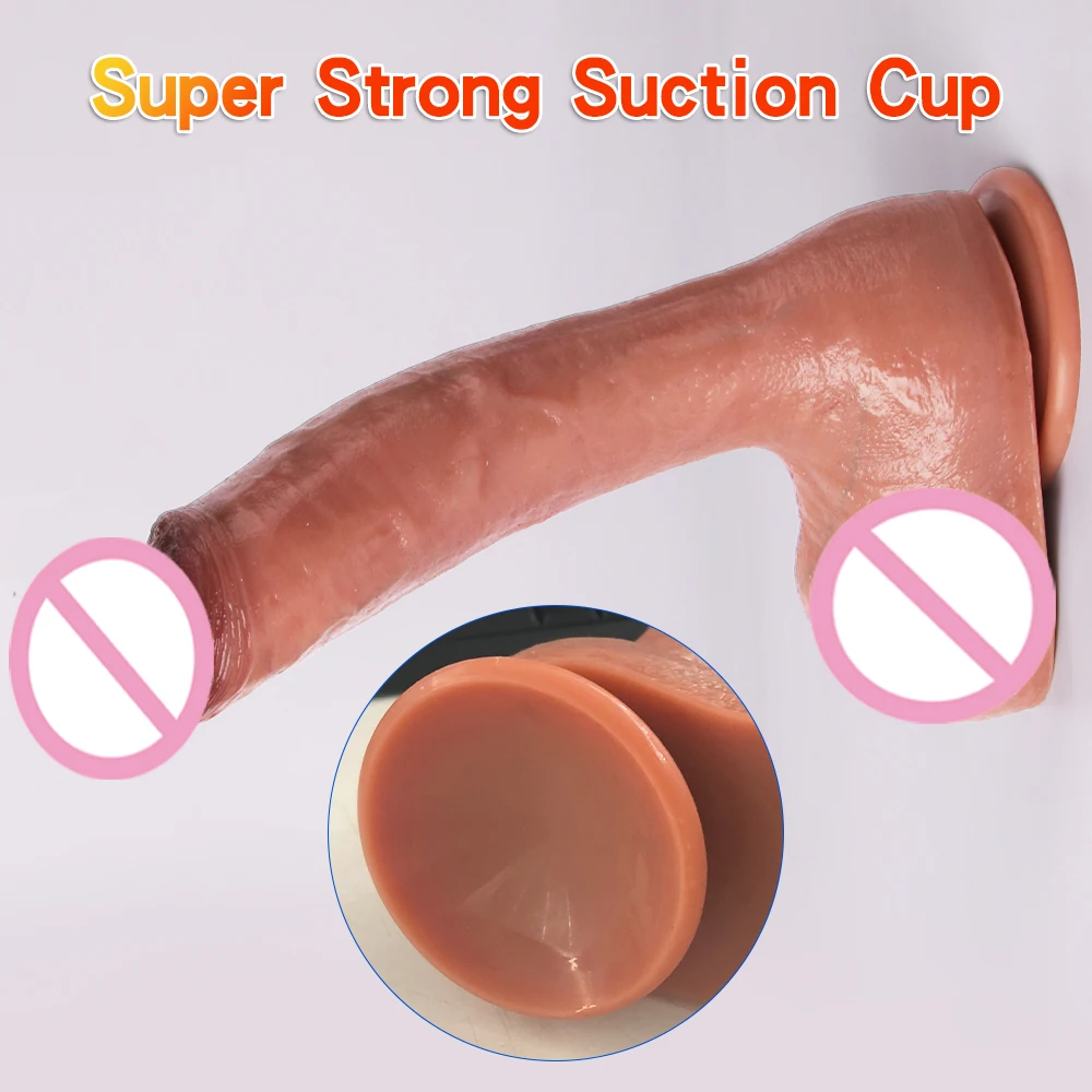 Супер огромный силиконовый большой реалистичный фаллоимитатор на присоске