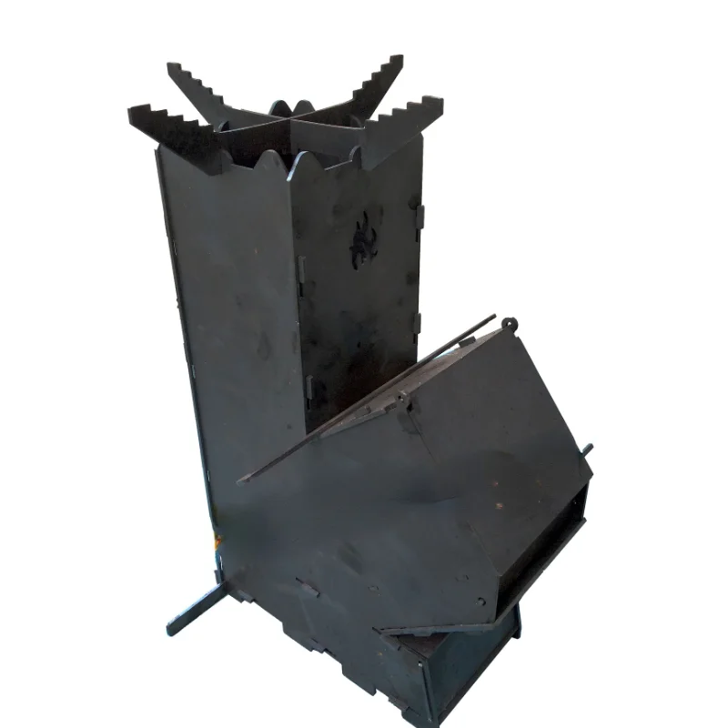 

Портативная дровяная горелка с защитой от ветра