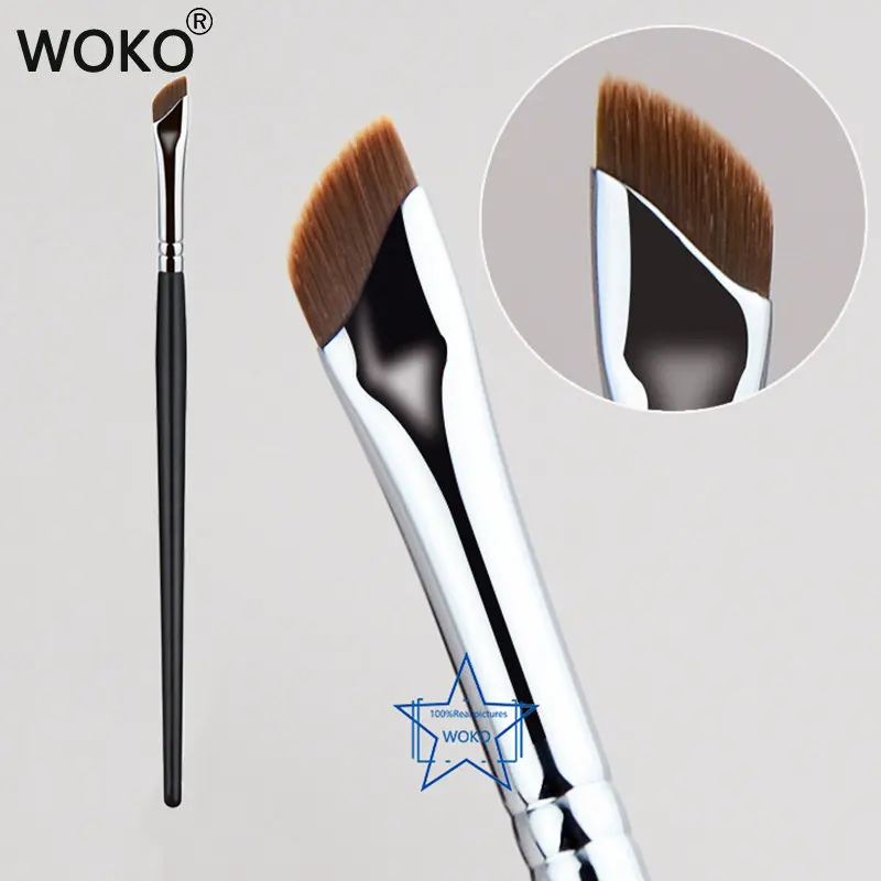 

New Sickle Eyeliner Brush Ultra Thin Fine Oblique Angle Flat Head Eyebrow Brush Knife Edge Makeup Brush Liquid Eyeliner Brush