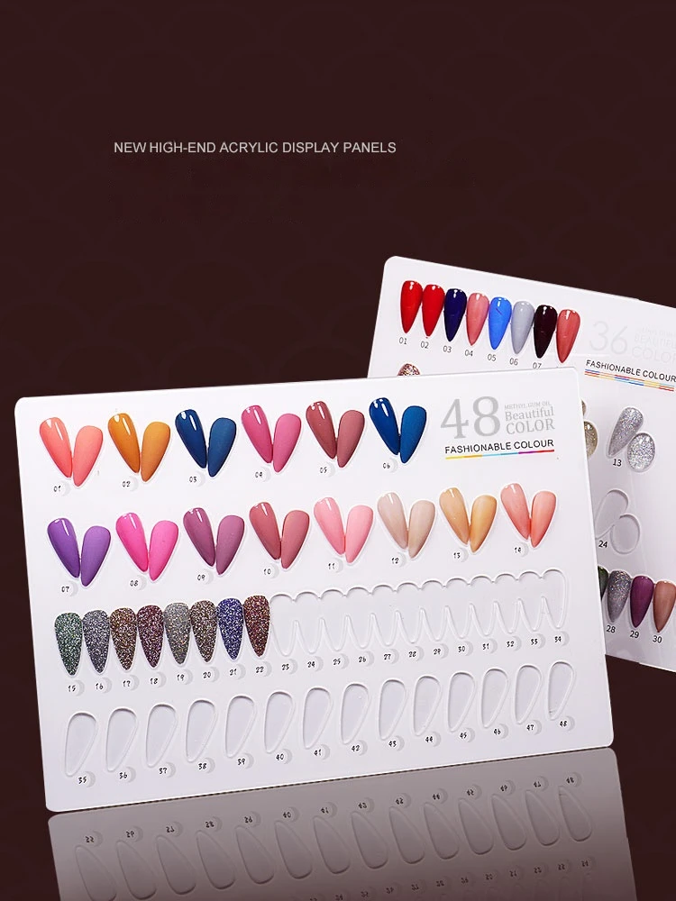 Доска для дизайна ногтей акриловая гель-лак дисплейная карта цветная с
