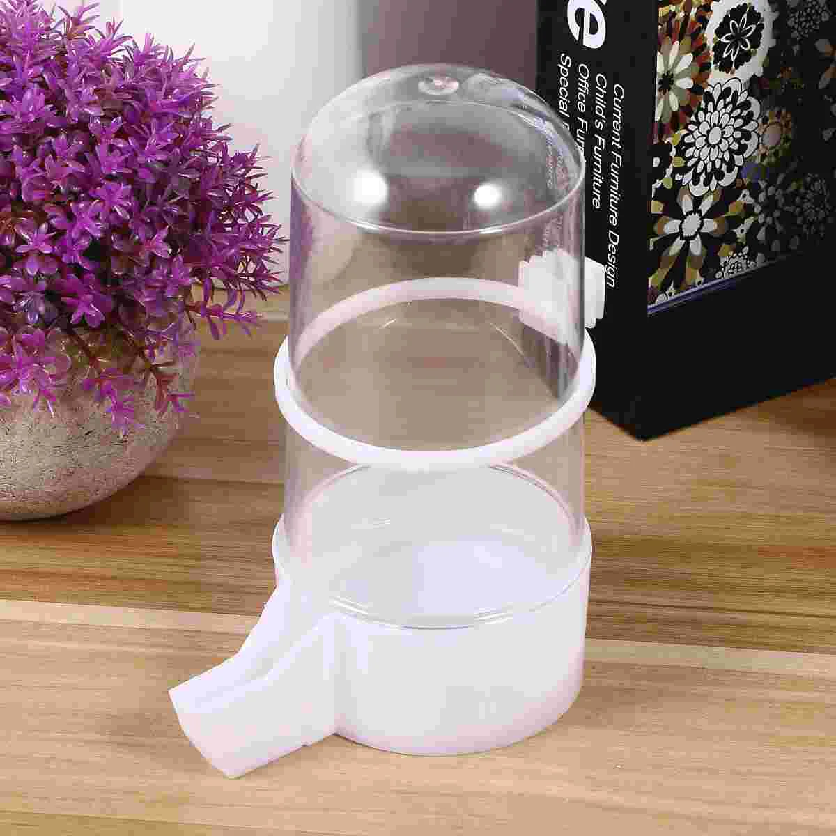 

Bird Water Feeder Automatic Dispenser Hanging Drinker Bottlepet Supplies Bottles Cage Waterer Flat Container Parrot Feeding