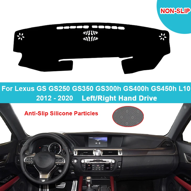

Car Dashboard Cover Dash Mat For Lexus GS GS250 GS350 GS300h GS400h GS450h L10 2012-2020 Flannel Suede Polyester Carpet Cape