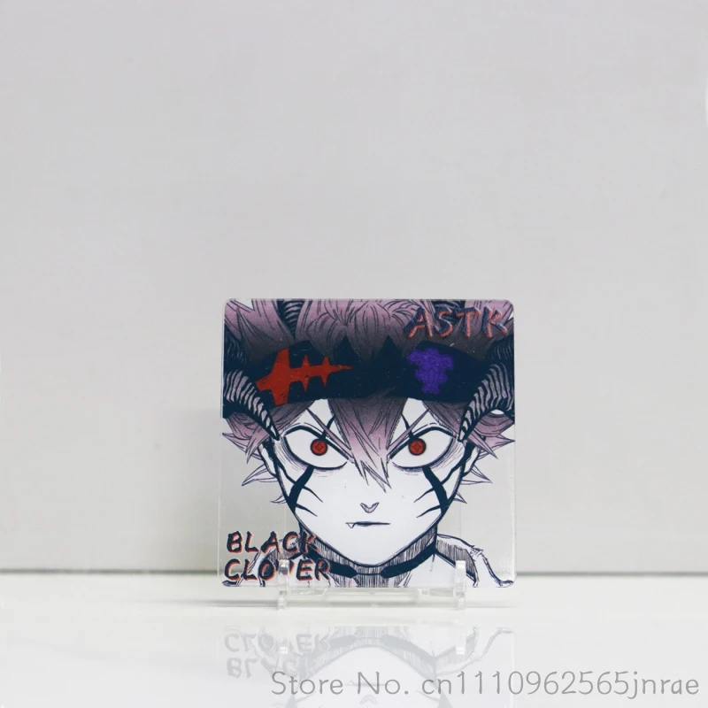Фото Креативные акриловые подставки под кружки Black Clover с персонажами Аста, Ями, Ноэль, Финрал, Юно, Магна, Зора для дома, офиса, кофейного или чайного столика №4