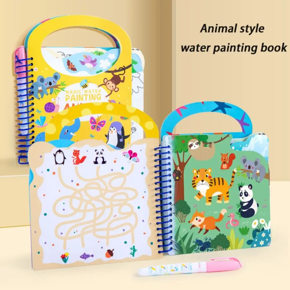 

Magical Book Water Drawing Montessori Toys Reusable Color Book Magic Water Drawing Book Sensory Early Education Toys