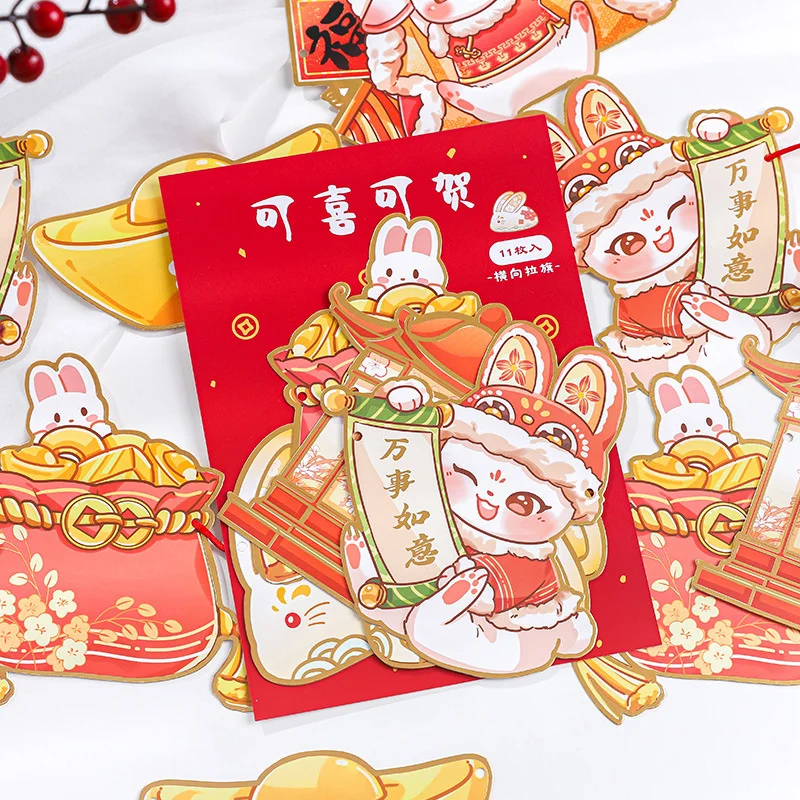 

New Christmas Decoration Supplies Birthday Handbook DIY Home Ornaments Album Notebook Scrapbooking Laqi Cute Rabbit New