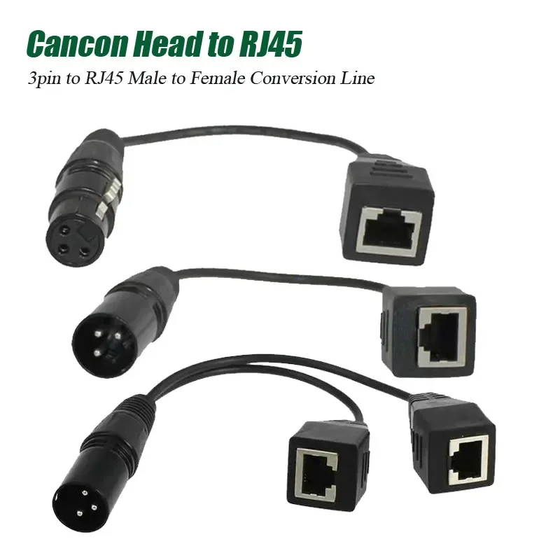 Переходник с головки Cancon на штекер RJ45 3-контактный кабель-адаптер для сетевого