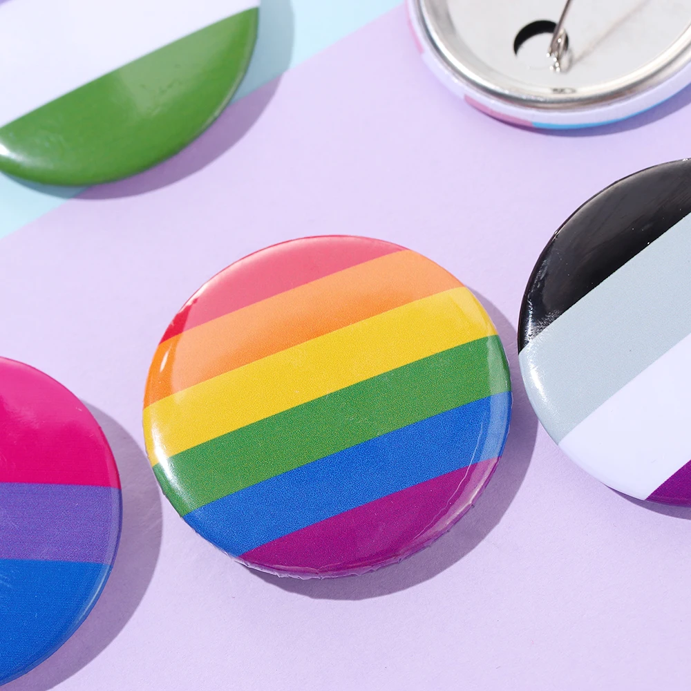 1 шт. ЛГБТ гордость Радуга гей-значки с флагом жестяной значок поддержка геев