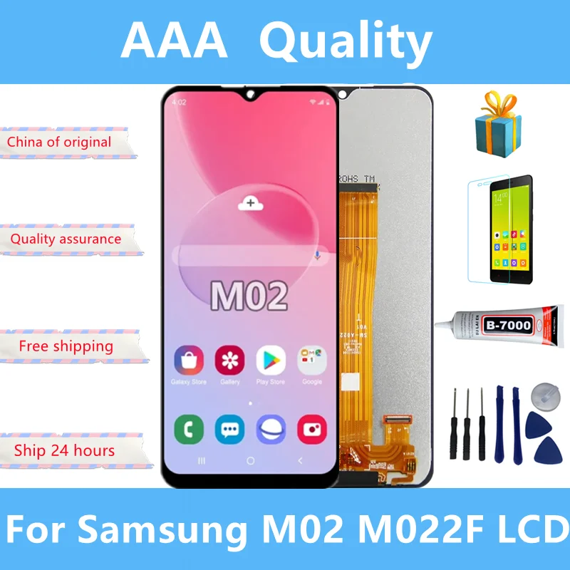 6,5 'Оригинальный Для Samsung Galaxy M02 2021 SM-M022F/DS ЖК-дисплей с сенсорным экраном дигитайзер в сборе Замена M022 LCD