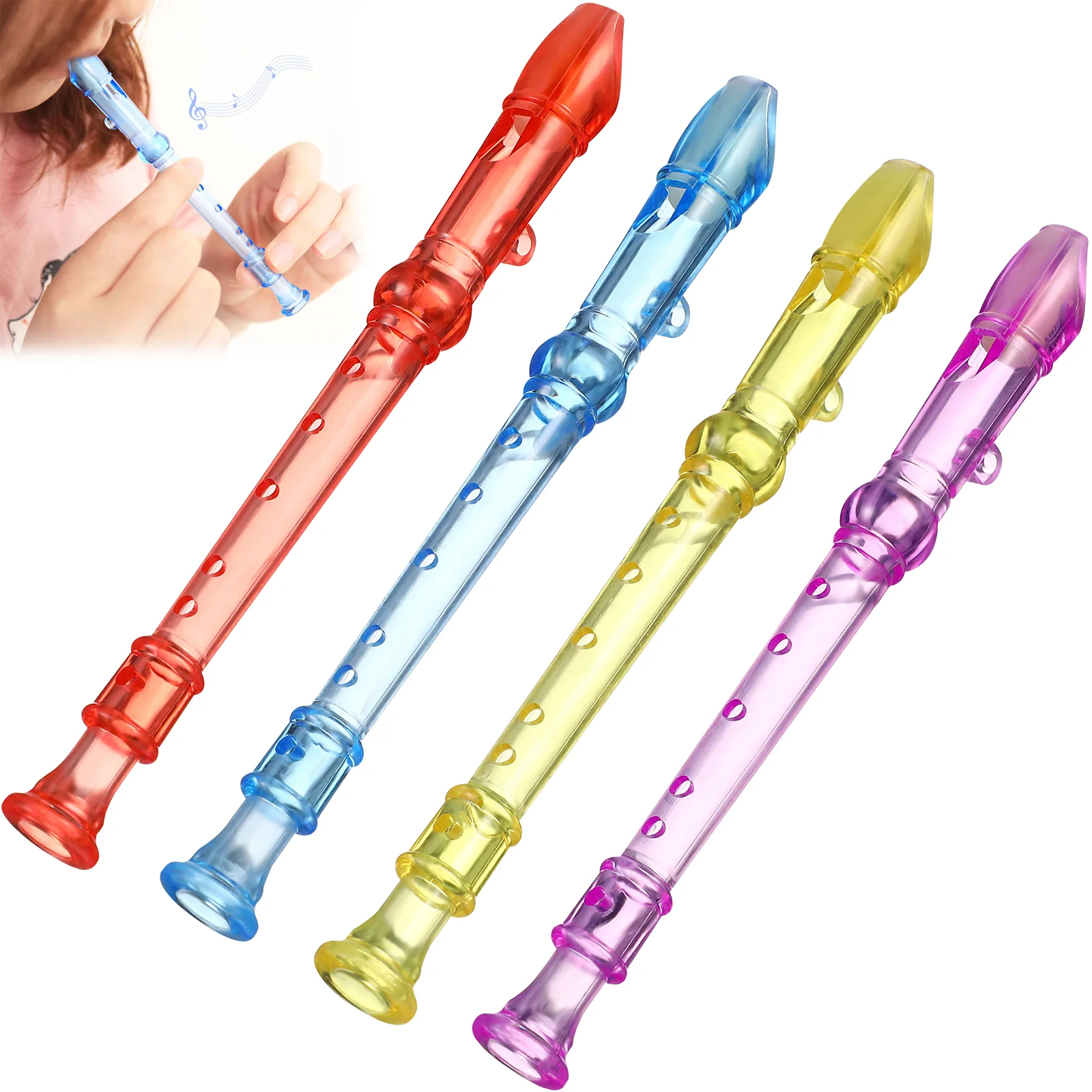 

12 Pcs Toddler Toy Flutes Toys Musical Recorders Kid Instruments Mini Soprano Kids Baby