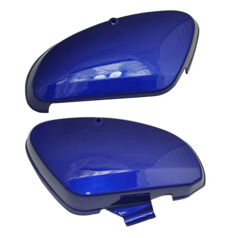 

LOPOR one pair Right & Left Motor bike part Side Cover For Honda Passport Step Thru C50 CUB C 50 The color blue White