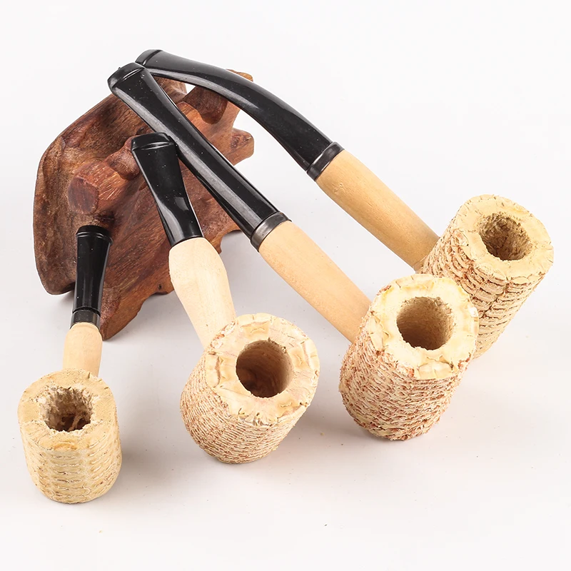 

naturel corn cob Smoking Pipe tobacco pipe healthy smoke cigarette filter,eco-friendly plant Cigarette Holder S/M/L