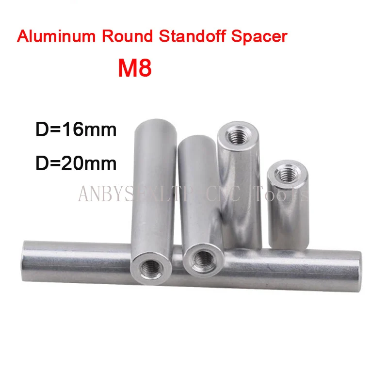

2-5pcs M8 Length 10-180mm Aluminum Round Standoff Spacer Stud Female Threaded Extend Long Nut Column For RC Model
