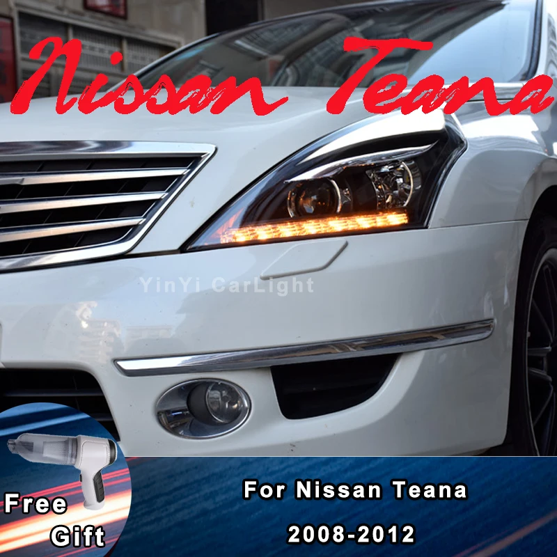 

For 08-12 Nissan Teana headlight assembly modified LED dual-color daytime running lights dual light lens xenon lights