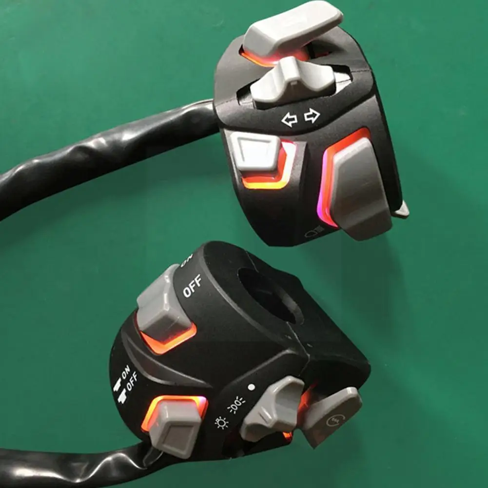 

New 7/8'' 22mm Universal Motorcycle Handlebar Switch Light Light Signal Horn Start Warning Button Headlight Led Turn With K O9f2