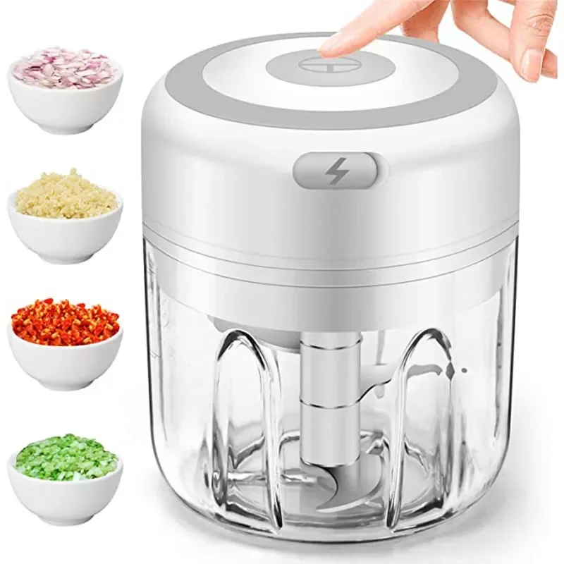 

NEW2023 Garlic Masher Mini Chopper Vegetable Chili Meat Ginger Masher Machine USB Charging Blenders Kitchen Gadgets