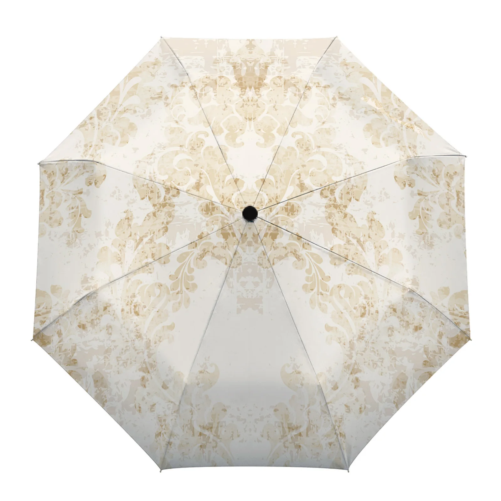 

Retro Shabby Vintage Flower Print Women Men Rain Umbrella Three Folding Girl Durable Portable Automatic Umbrellas Gift Parasol