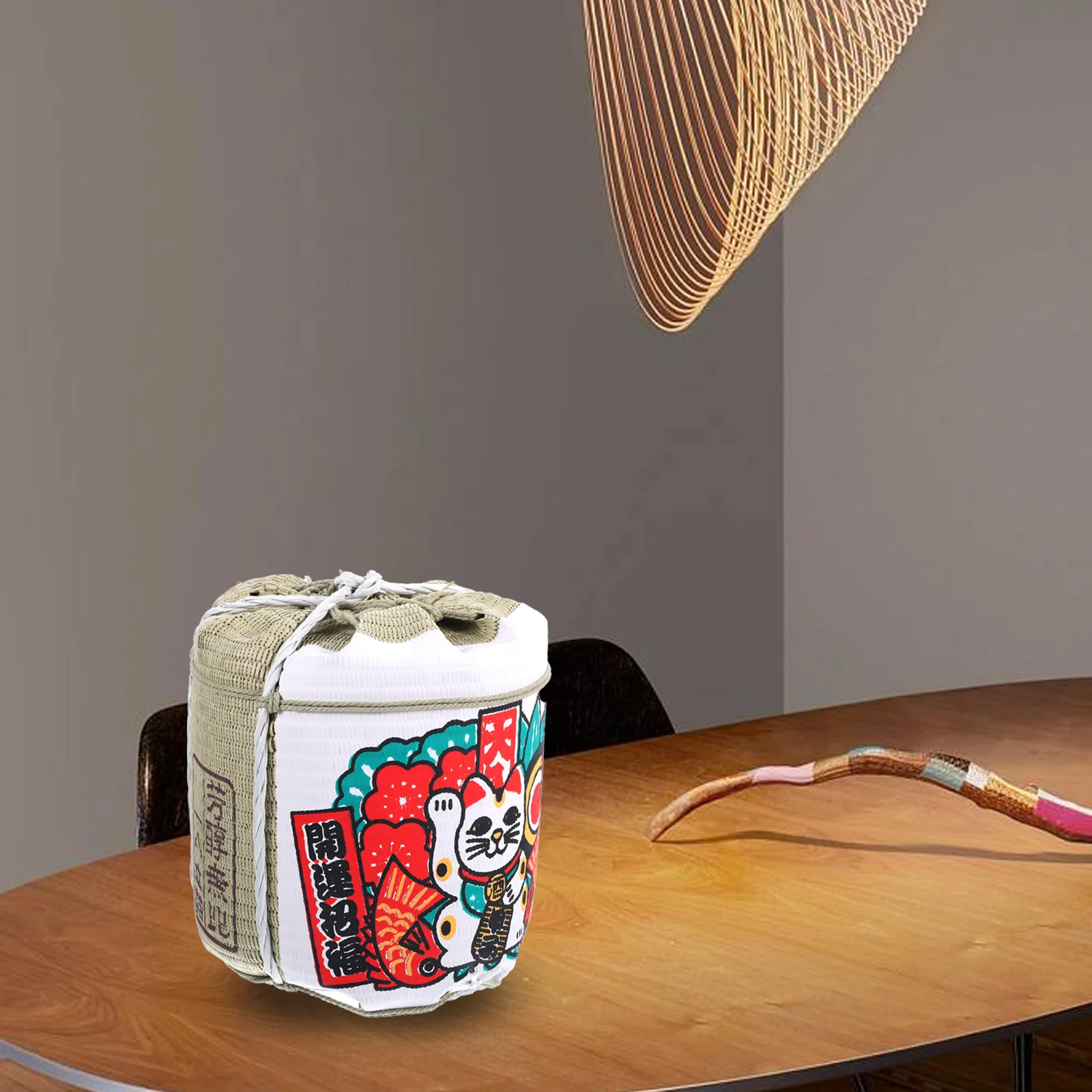 Японский декор Саке Бочка Украшение Украсить Фестиваль Декоры Реквизит