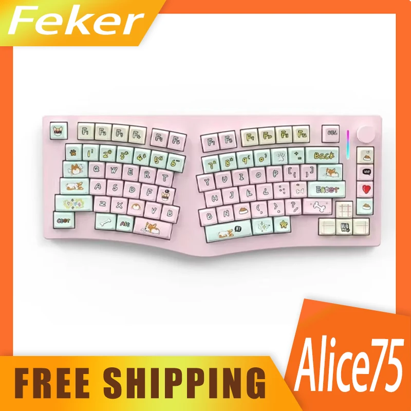 Клавиатура Feker Alice75 игровая механическая 3 режима 2 4 ГГц