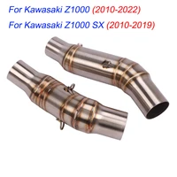 z1000 slip on motorcycle middle connect tube mid link pipe stainless steel exhaust system for kawasaki z1000 2010 2022