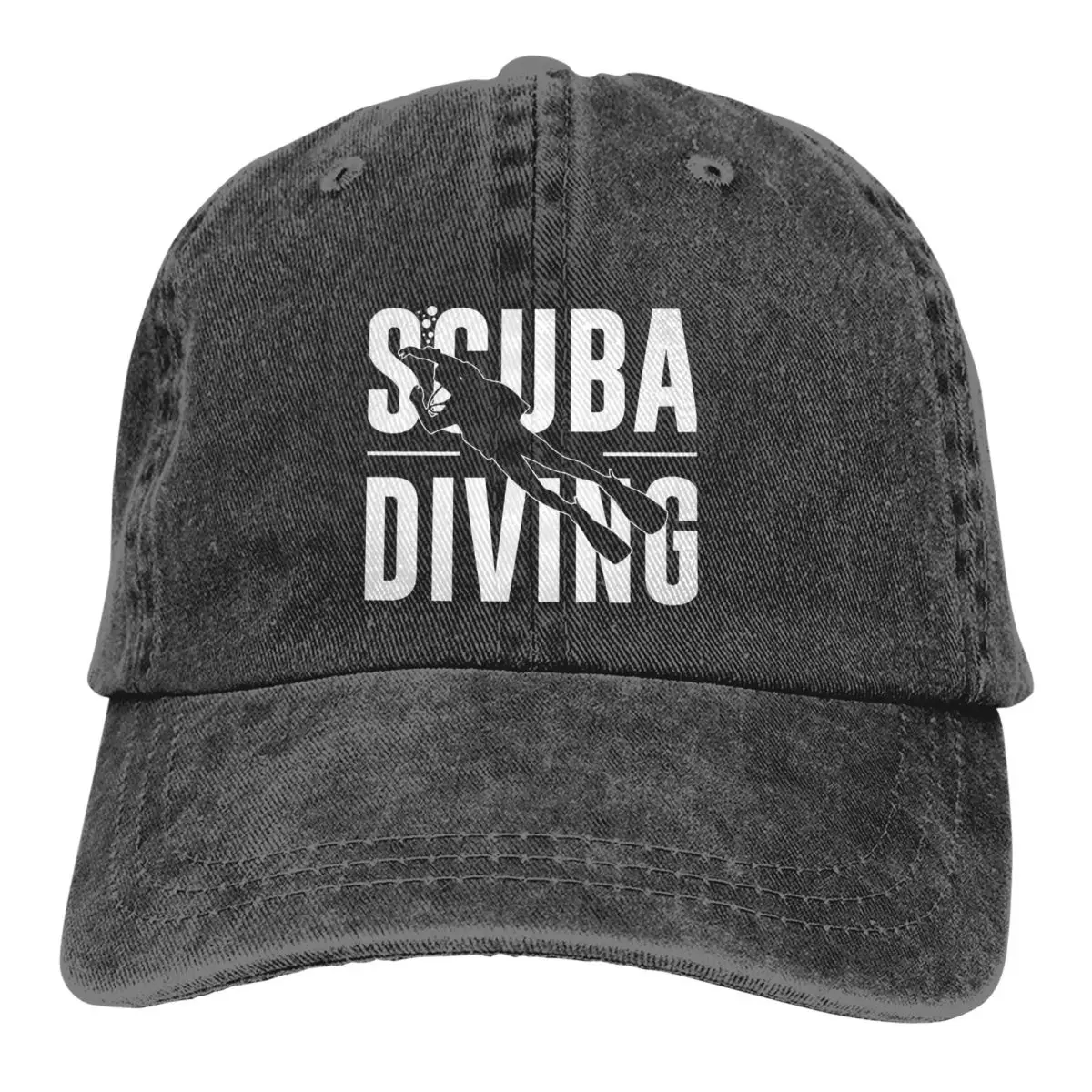 

Washed Men's Baseball Cap Apparel With A Suba Diver Trucker Snapback Caps Dad Hat Dive Scuba Diving Golf Hats