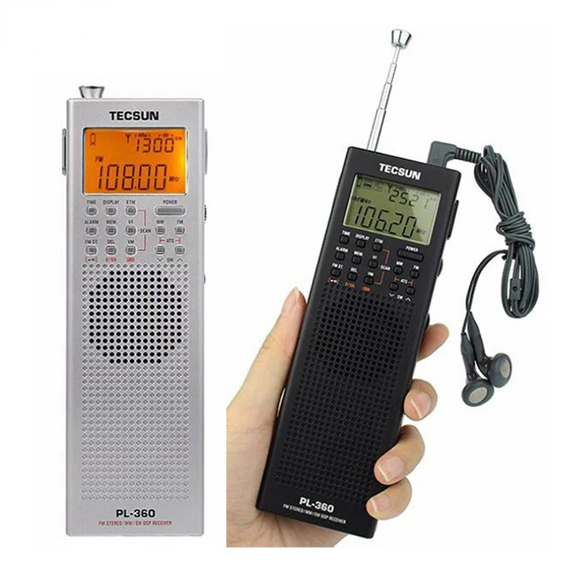 Tecsun PL-360 портативный Полнодиапазонный FM/MW/SW цифровая Демодуляция Карманный стерео портативный полупроводниковый зарядный радиоприемник для пожилых людей