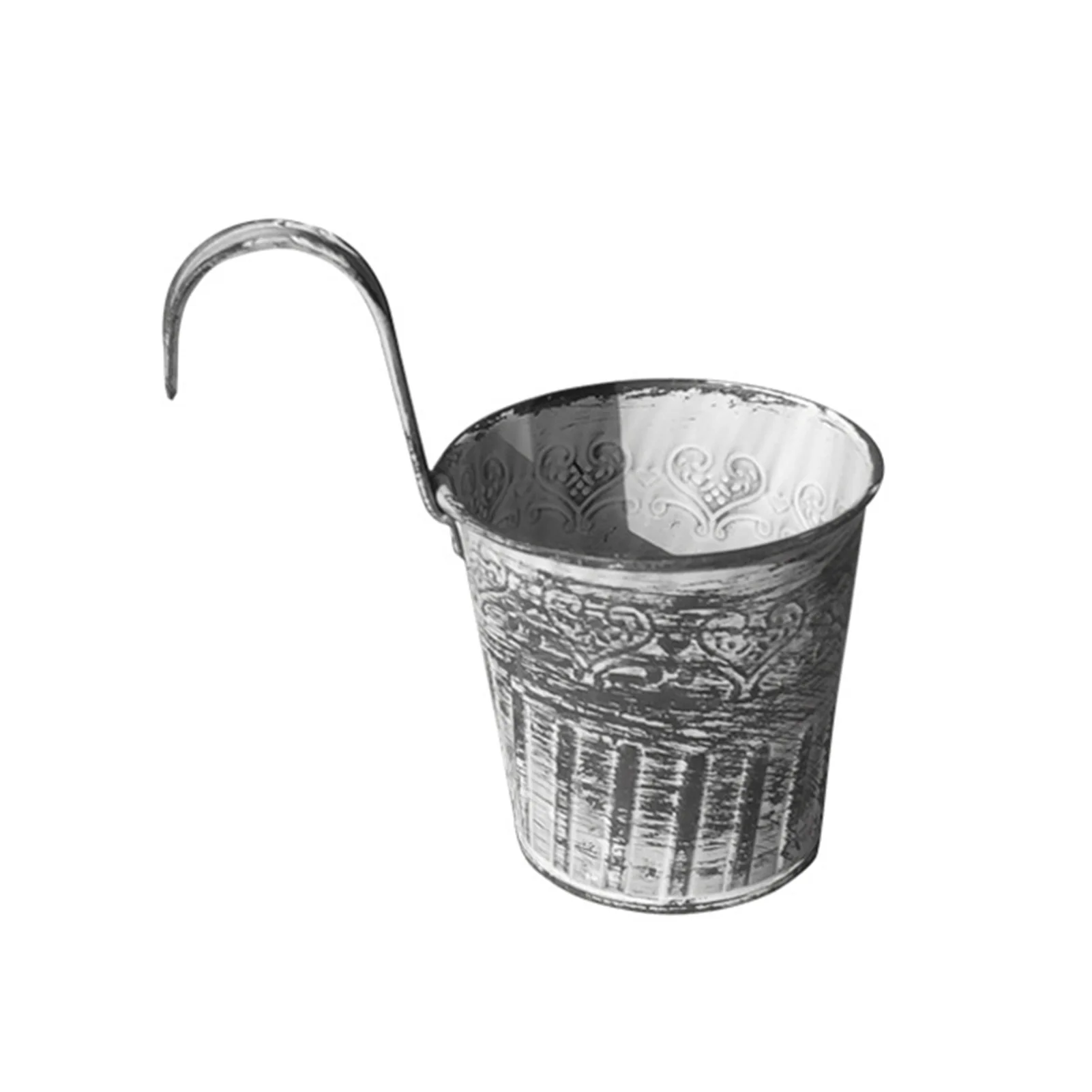 

8pcs Holder Hanging Flower Pot Garden Without Drainage Hole Planter Iron Indoor Outdoor Vintage Bucket Fence Balcony Container