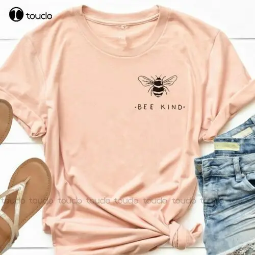 

Women Bee Kind Harmonious Funny Peach Top Blouse Tee Short Sleeve T-Shirt Unisex Women Men Tee Shirt