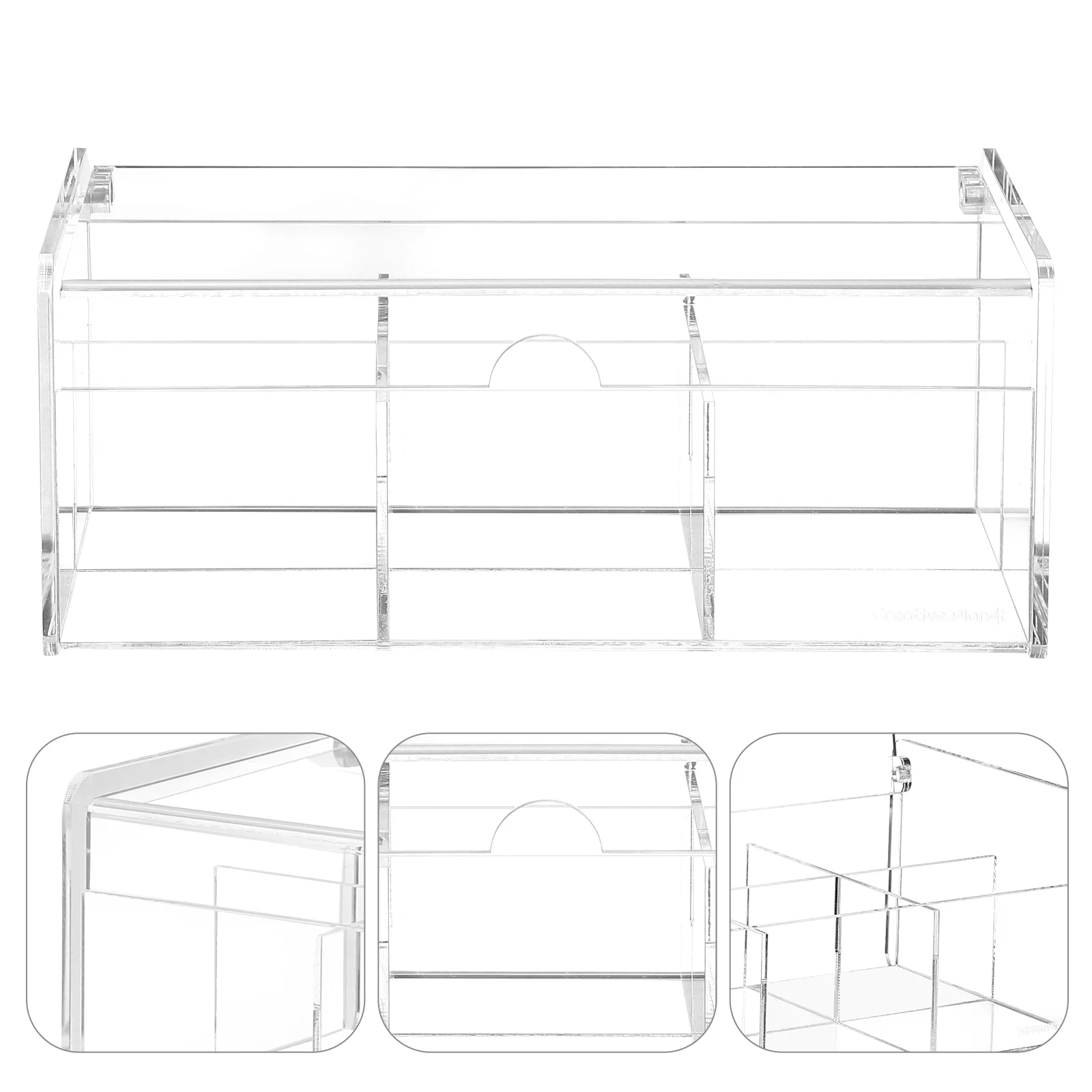 

Teastorage Organizer Holder Box Acrylic Forsugar Bin Containers Container Coffee Organiser Compartments Case Packet Kitchen