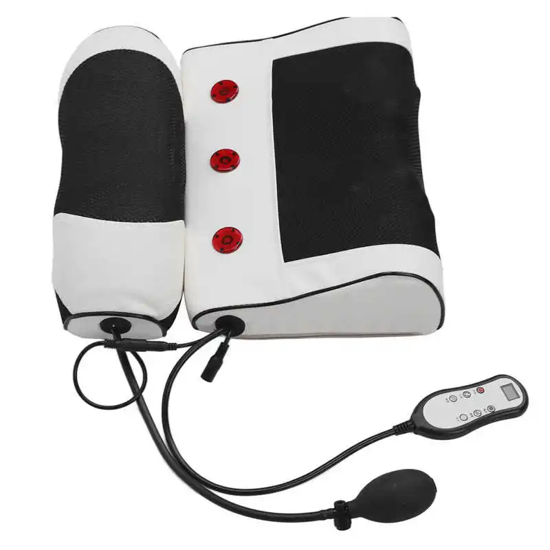 

Electric Massage Pillow Hot Compress Cervical Kneading Pillow Fatigue Relief Traction Gasbag Infrared for Home