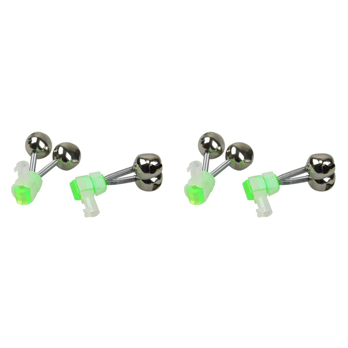 

40 Pcs Rod Alarm Bells Clip Style Dual Bells Rod Clamp Tip Clip Twin Alert Bells
