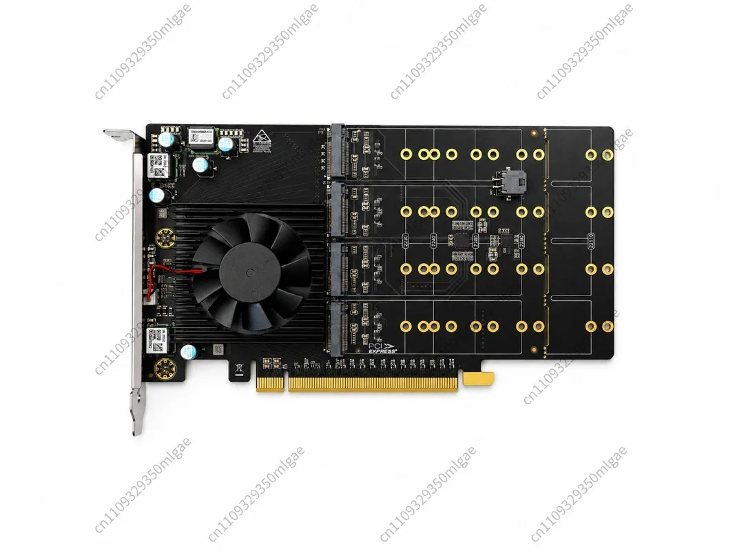 Фото Карта расширения PEX88048 PCIe 4.0 X16 на 8 портов U.2 NVMe с функцией разделения полос пропускания для 8 SSD-накопителей №2