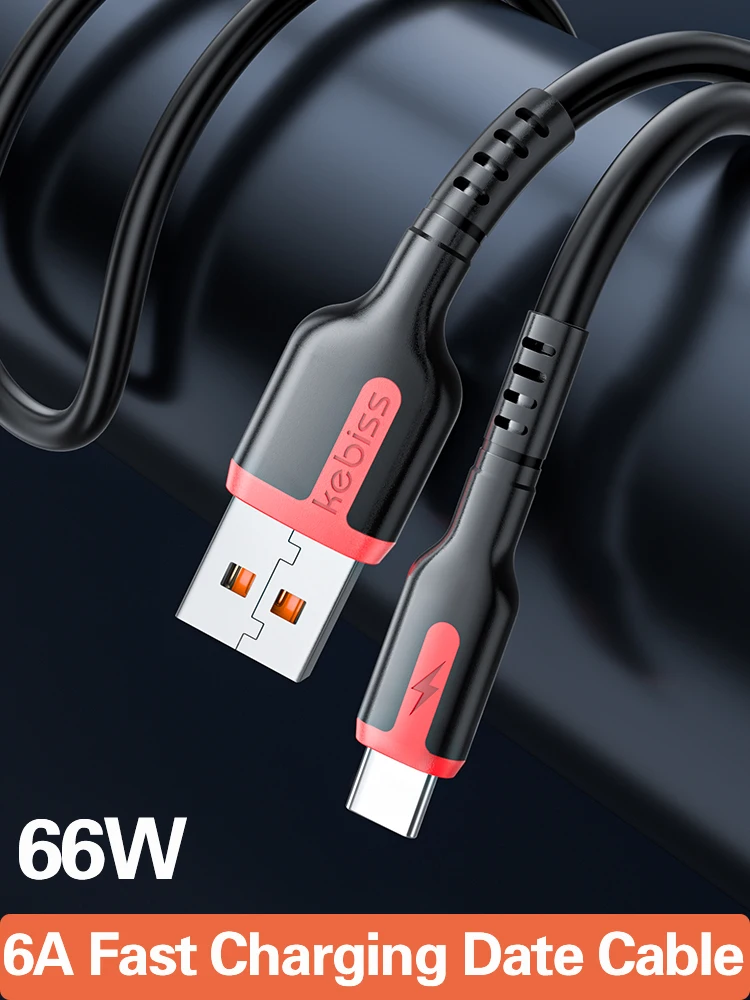 

66W 6A USB Кабель для быстрой зарядки данных для iPhone Аксессуары для телефонов Android USB C Type-C Micro USB Дата-кабель для Xiaomi Samsung