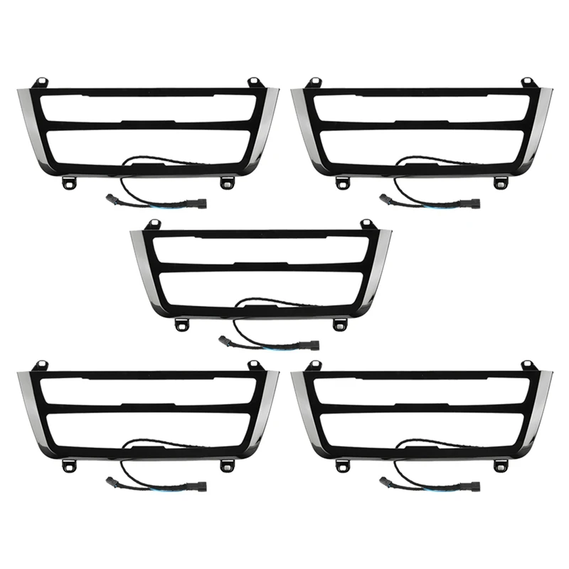 

5X Double Color AC/Radio Trim, Dual LED Luminescent Bezel Decoration Compatible For-BMW M3 M4 Series F30 F35 3GT