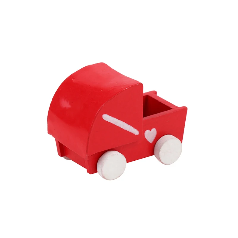 

1 шт. миниатюрный деревянный красный автомобиль/поезд, подарок для детей, игрушка для детей, 1:1 Кукольный домик, миниатюрная мебель, аксессуары для кукольного домика