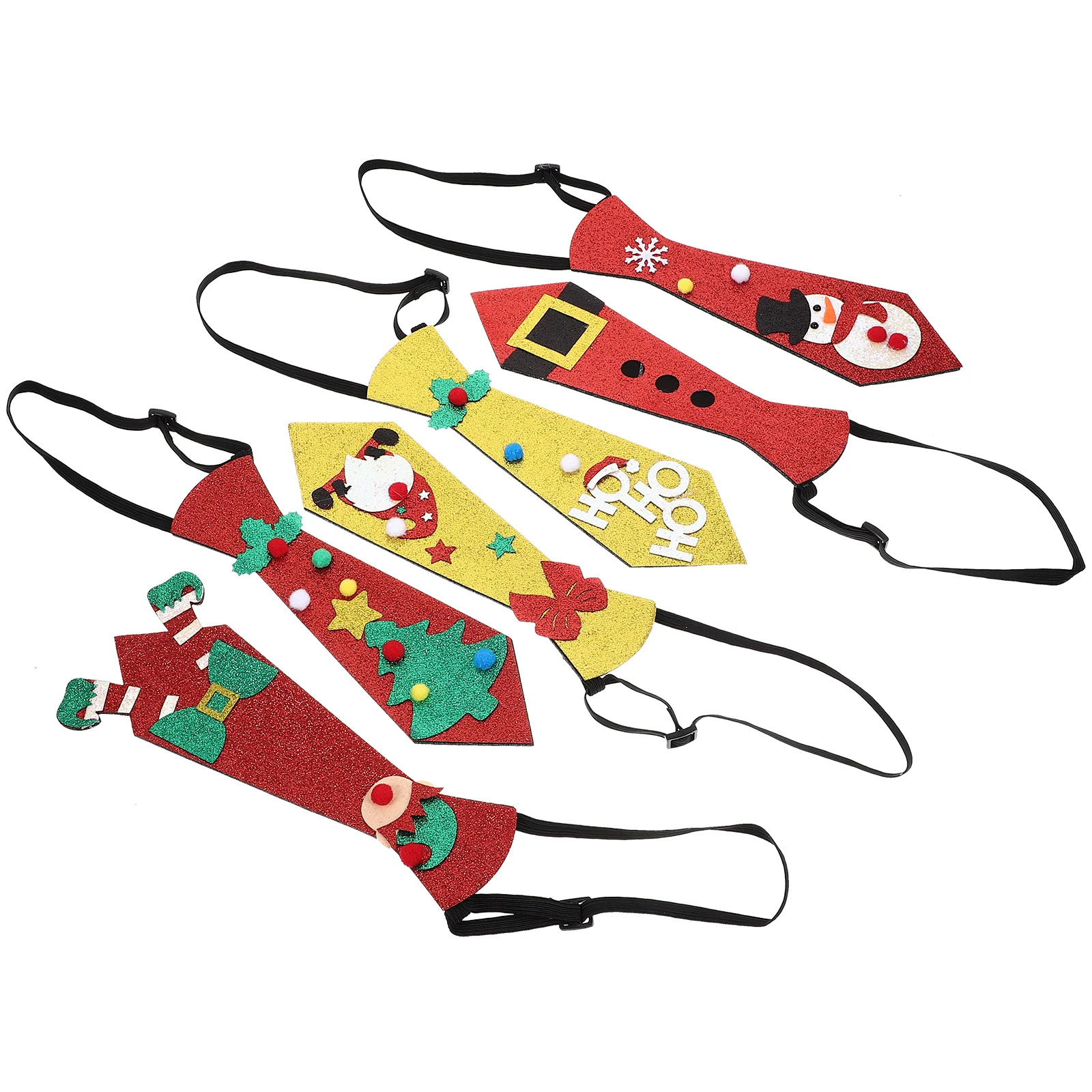 

6 Pcs Christmas Tree Decorations Necktie Makeup Costume Props Cosplay Party Themed Child