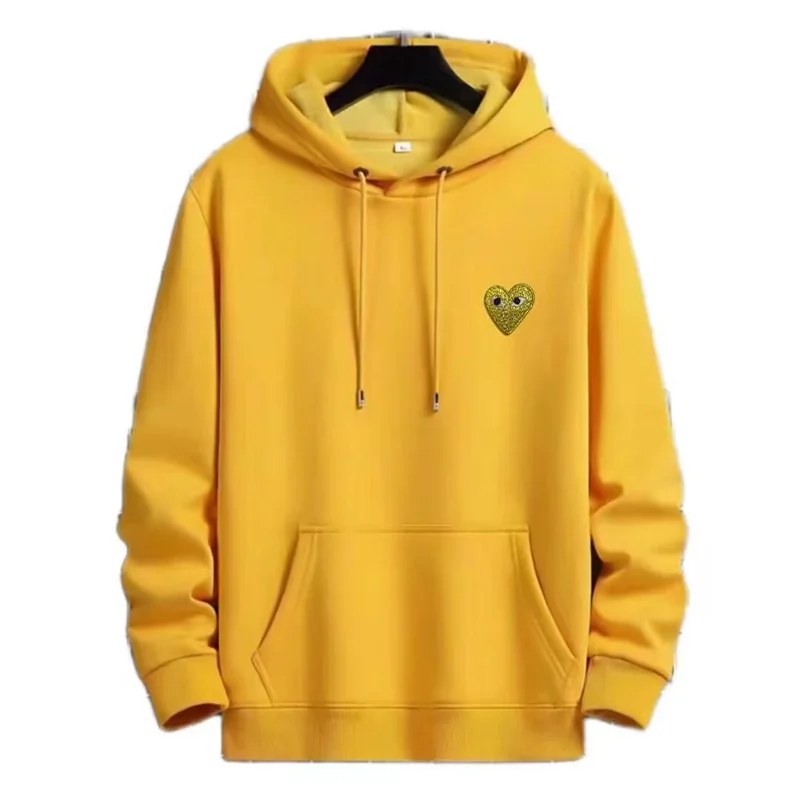

2023 Men's and Women's Hoodies Cotton Eyes Embroidery Zip Pocket Wool Thick Couple Warm Fall Winter Casual Hoodie