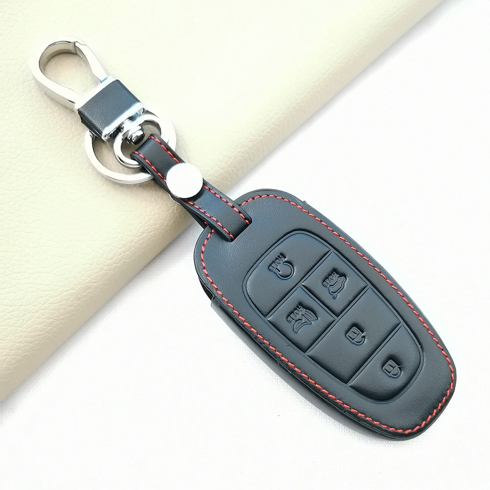 

Кожаный чехол для Hyundai Sonata 100% 2019, 5 кнопок