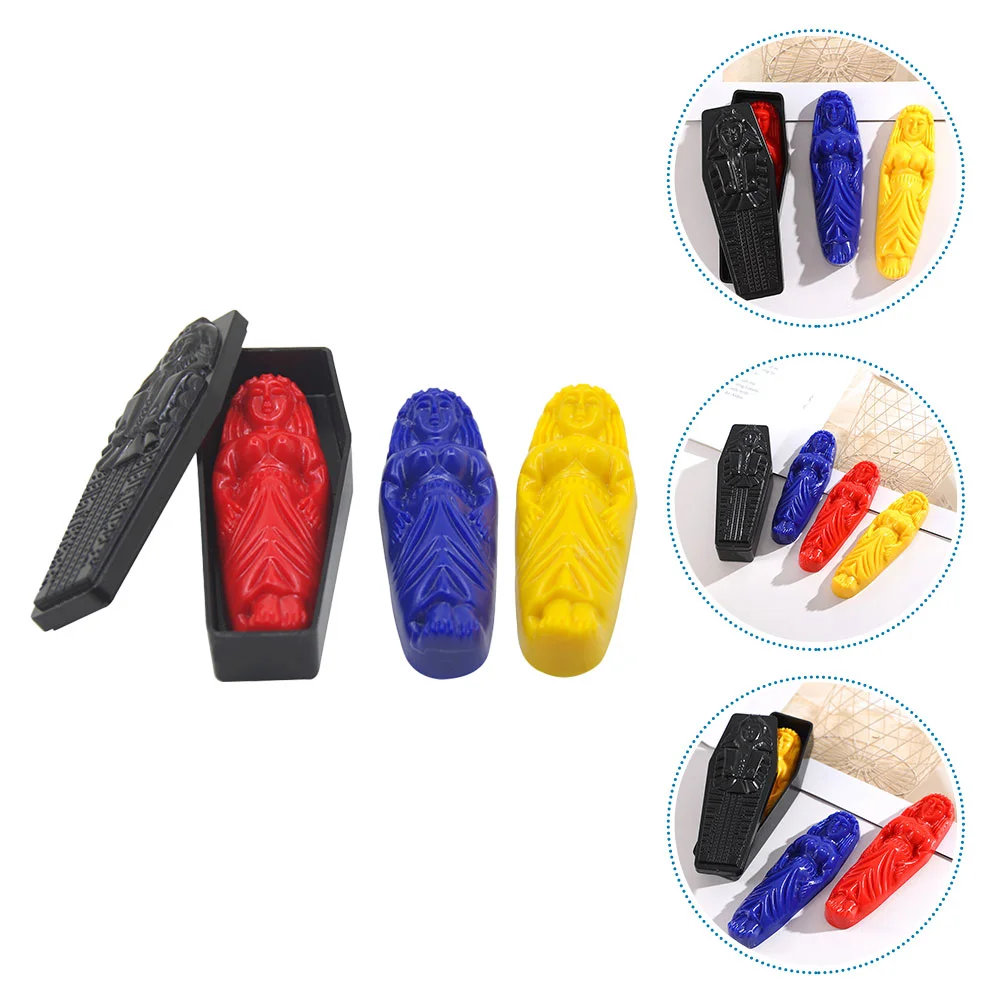 

Halloween Adornments Small Plastic Coffin Miniature Crafts Party Supplies Micro Landscape