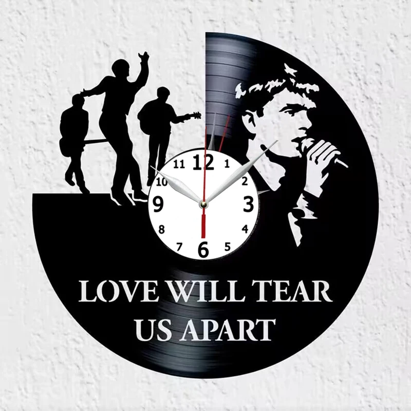 

Большие настенные часы в стиле пост-панк с английской музыкой, 80s, часы с виниловой пластиной LP 12