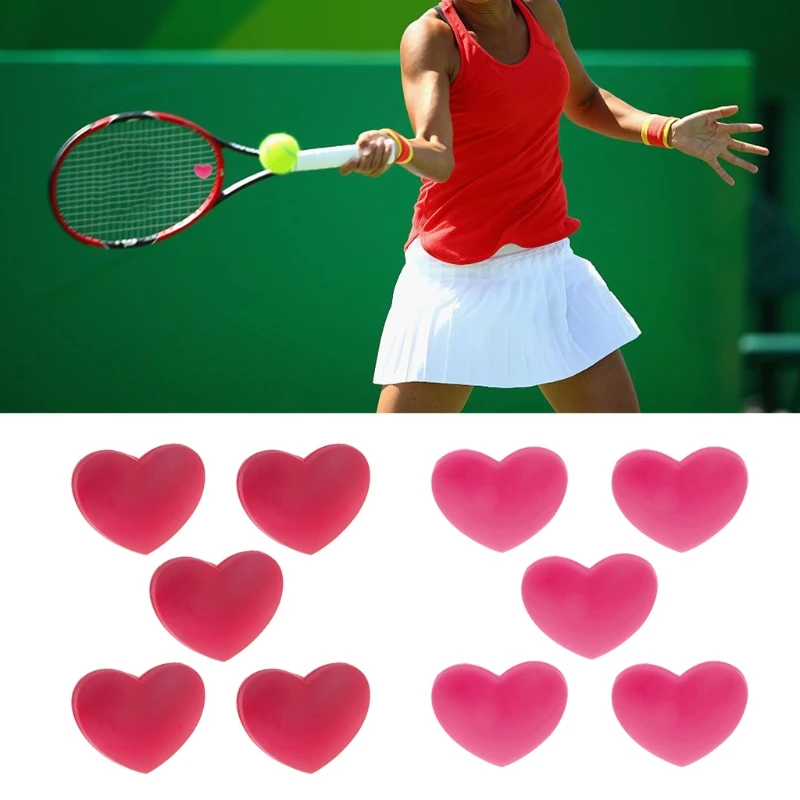 

Heart-shaped Tennis Racket Shock Absorber Vibration Dampeners Durable Anti-vibration Silicone Sports Accessories