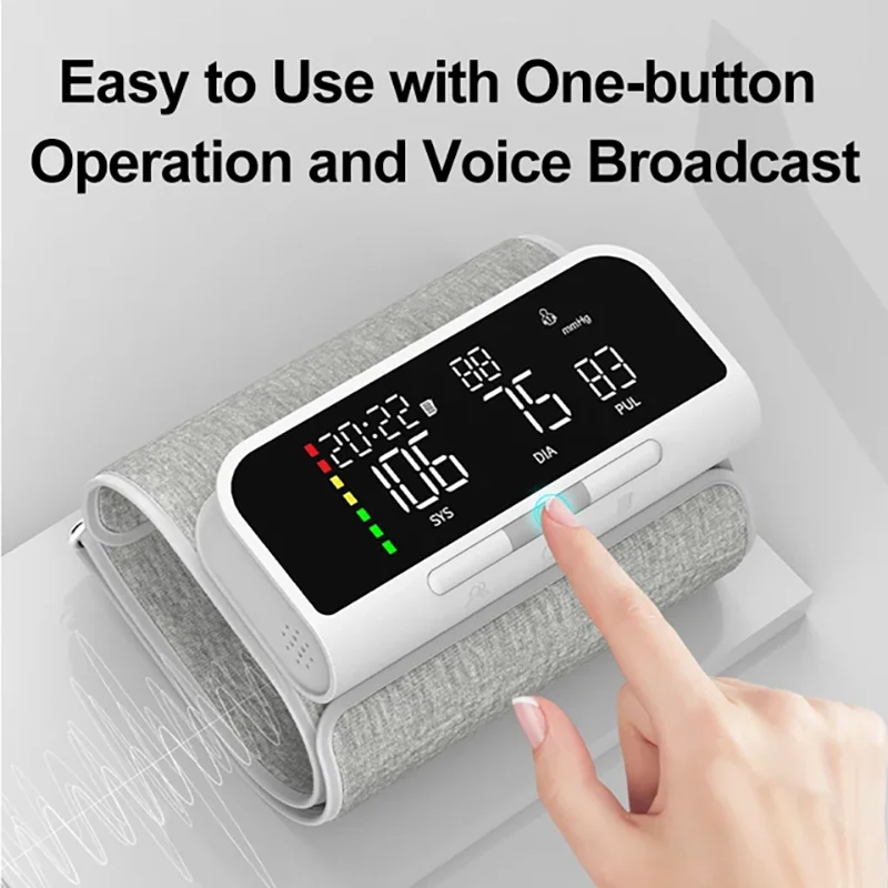 

Rechargeable All In One BP Monitor Electronic Sphygmomanometer Automatic Tensiometre Digital Upper Arm Blood Pressure Monitor