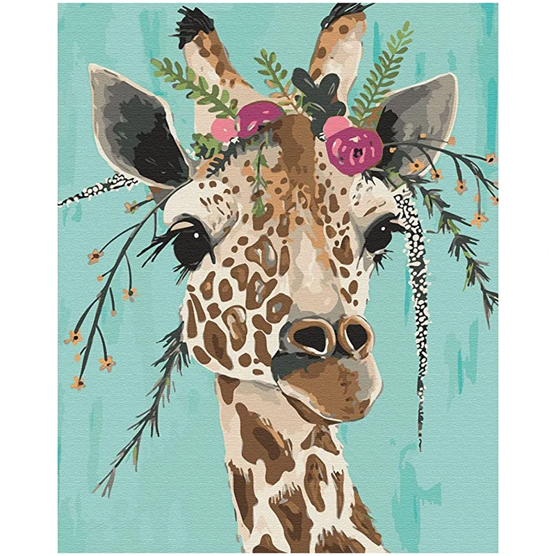 

5D Diamond Painting Kits Deer Flowers Embroidery Animal Full Round Diamond Mosaic Cross Stitch Handmade Gift Wall Art Home Decor