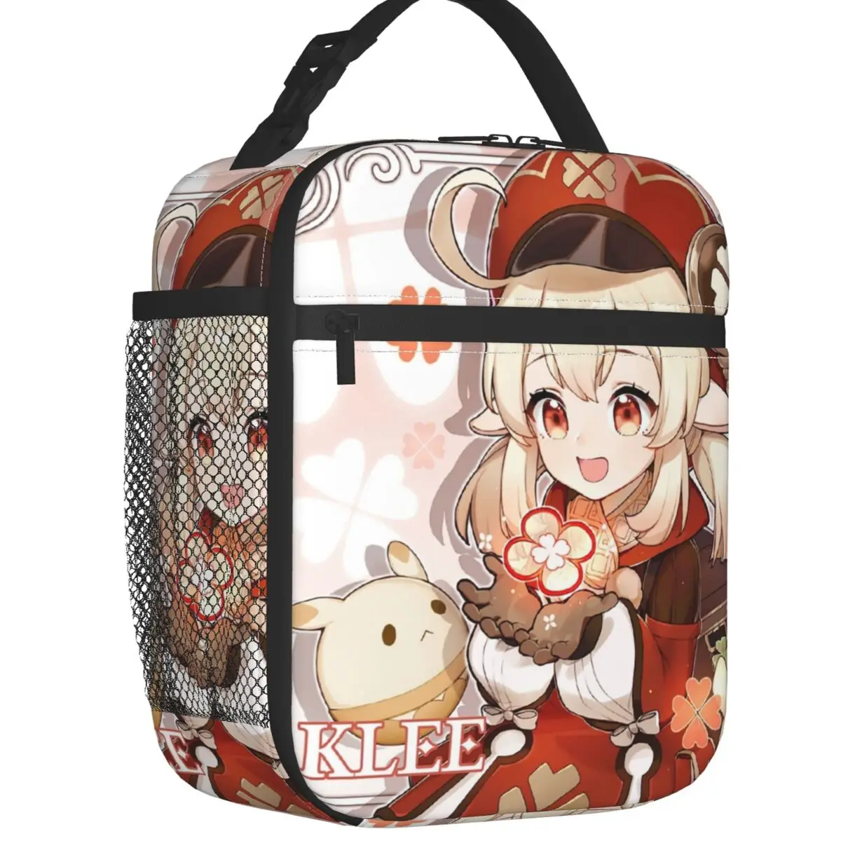 Genshin Impact Klee Insulated Lunch Bags for Camping Travel Anime Game Waterproof Cooler Thermal Bento Box Women Kids