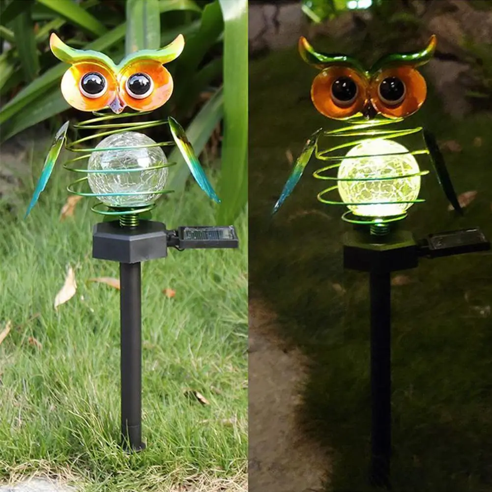 

Garden LED Lights Owl Animal Pixie Lawn Ornament Lamp Path Unique Lamps Lights Yard Solar Decoration Outdoor Y6H4