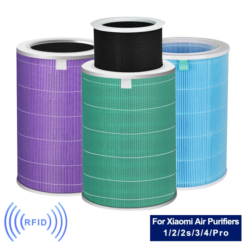 

Сменные фильтры HEPA 3-в-1 для очистителя воздуха Xiaomi 1/2/2S/3/4/Pro, высокоэффективный Сменный фильтр с активированным углем